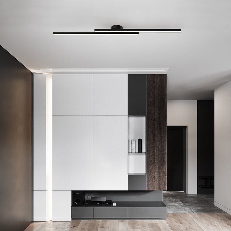 Minimalistyczna Lampa Sufitowa LED z Podwójnym Prętem Świetlnym - 9