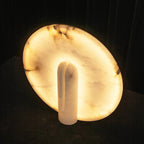 Lampa Stołowa Albastrowa Okrągła z Dyskiem - 20