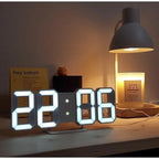 Zegar Ścienny LED 3D Cyfrowy Nowoczesny
