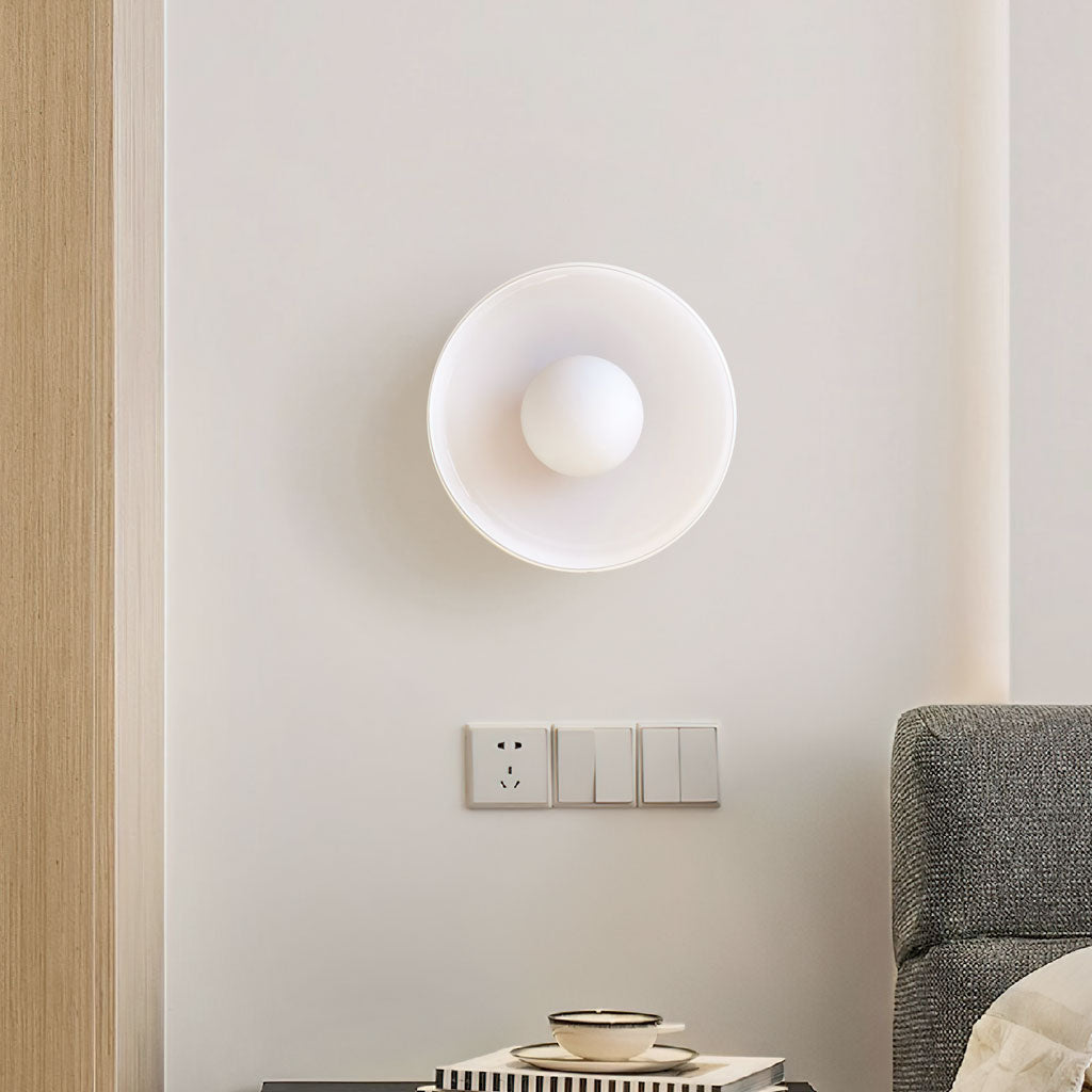 Lampa Sufitowa Szklany Dysk Matowy Mrożony Klosz G9 - 10