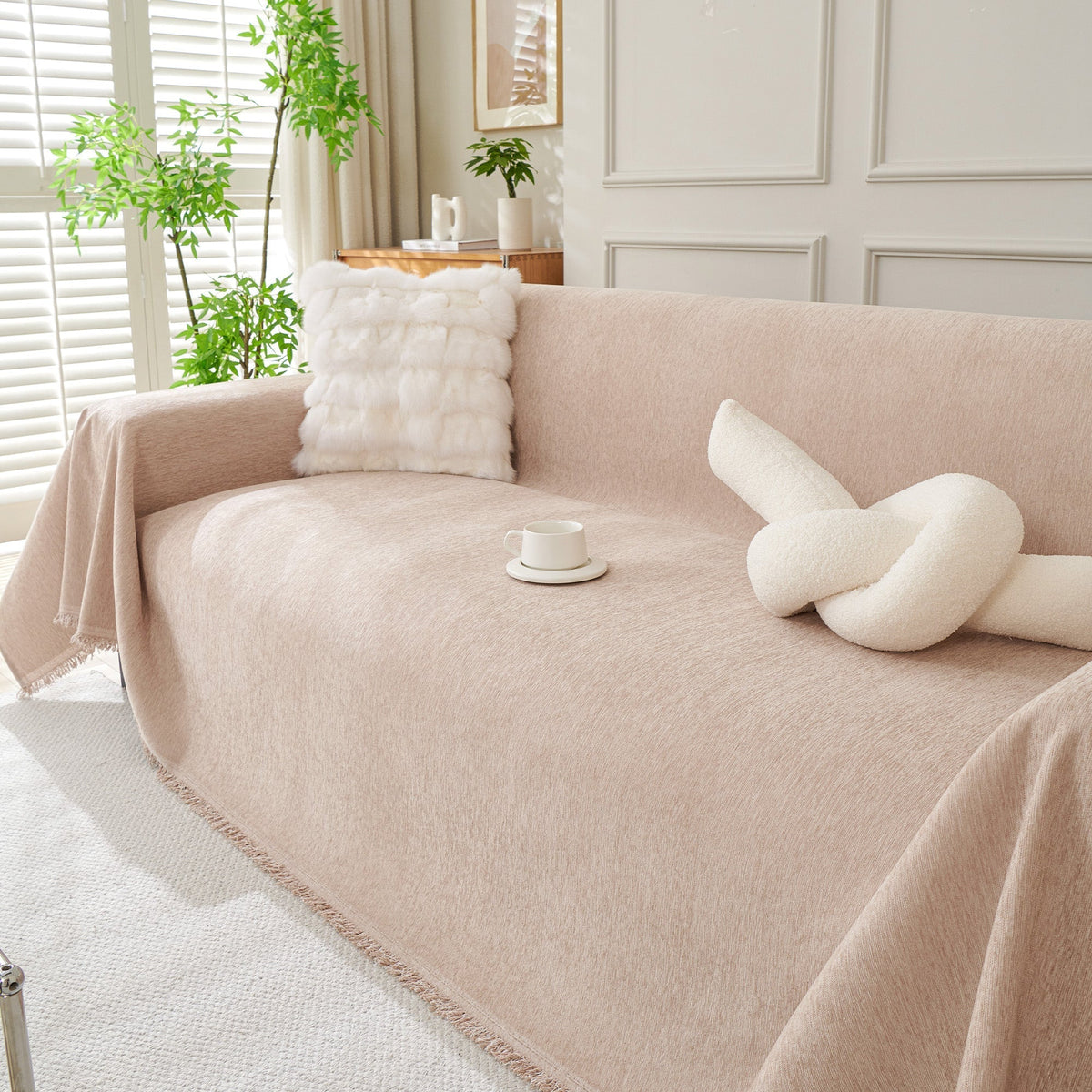 Narzuta na Sofę Boho z Frędzlami do Prania w Pralce - 29