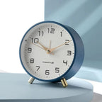 Zegar Stołowy Metalowy Cichy Skandynawski 12 Cm - Niebieski