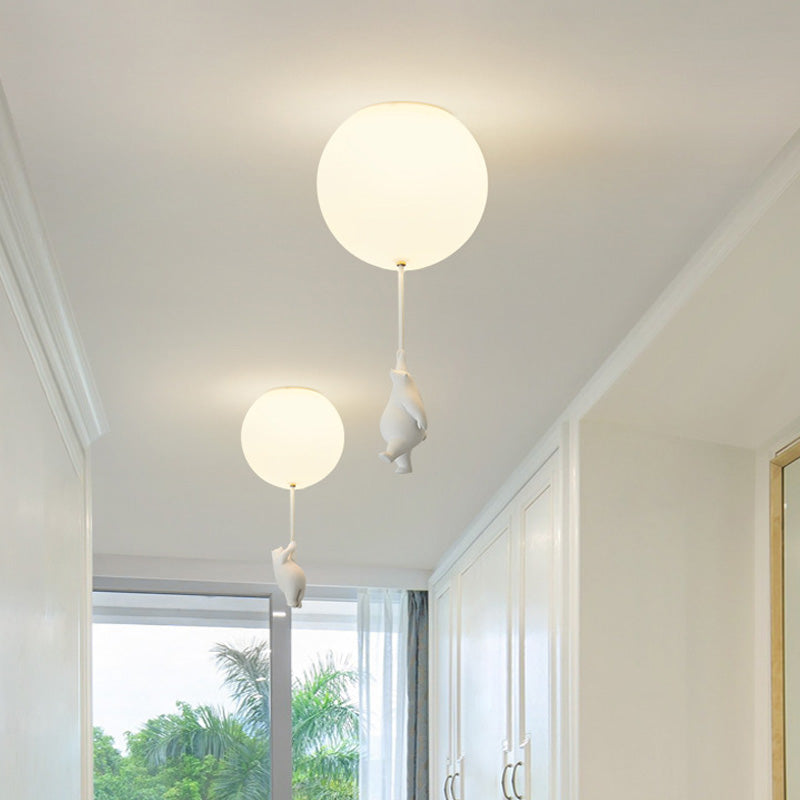 Nowoczesna Lampa Sufitowa LED z Misiem na Balonie - 11