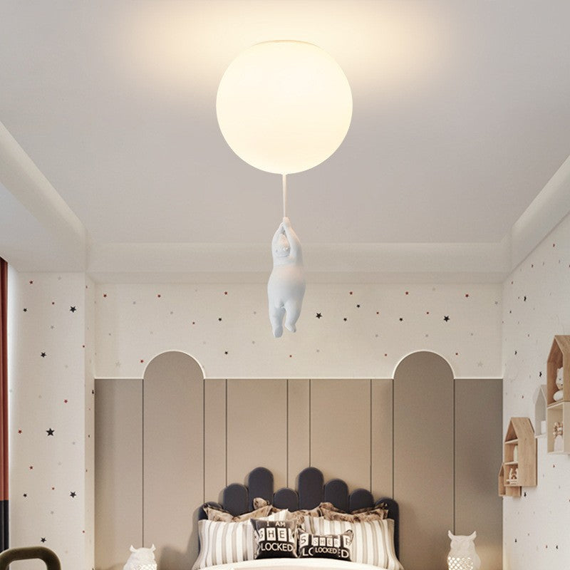 Nowoczesna Lampa Sufitowa LED z Misiem na Balonie - 12