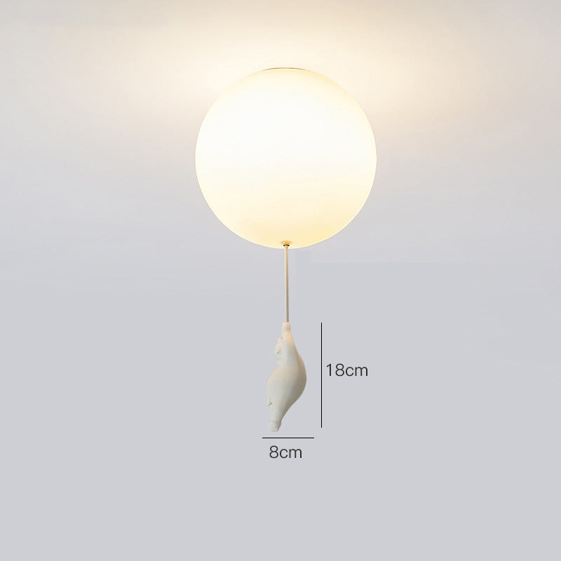 Nowoczesna Lampa Sufitowa LED z Misiem na Balonie - 14