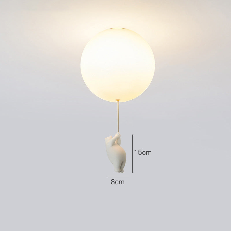 Nowoczesna Lampa Sufitowa LED z Misiem na Balonie - 15