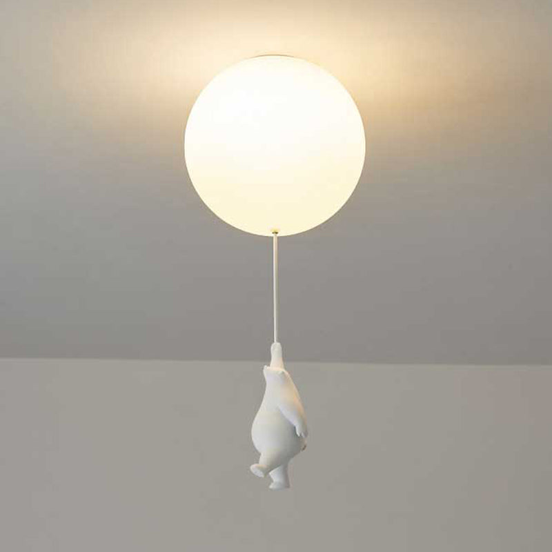 Nowoczesna Lampa Sufitowa LED z Misiem na Balonie - 16