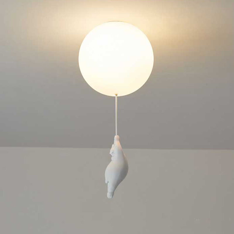 Nowoczesna Lampa Sufitowa LED z Misiem na Balonie - 19