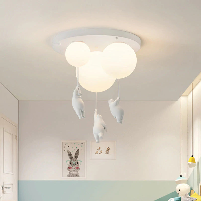 Nowoczesna Lampa Sufitowa LED z Misiem na Balonie - 21