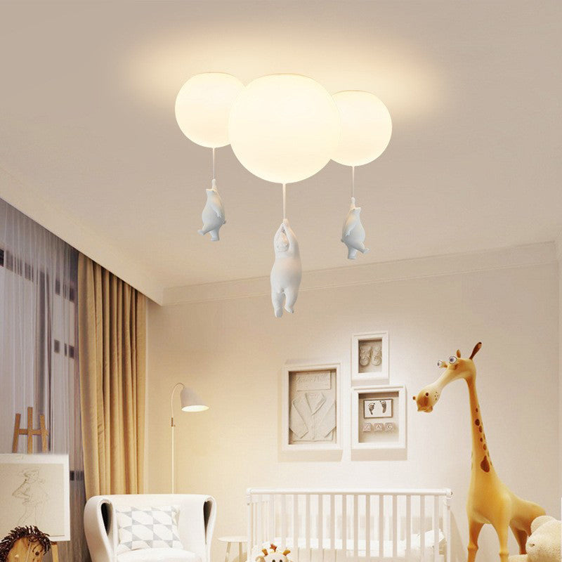 Nowoczesna Lampa Sufitowa LED z Misiem na Balonie - 26