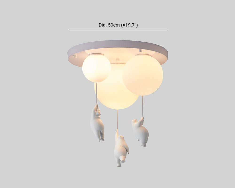 Nowoczesna Lampa Sufitowa LED z Misiem na Balonie - 5
