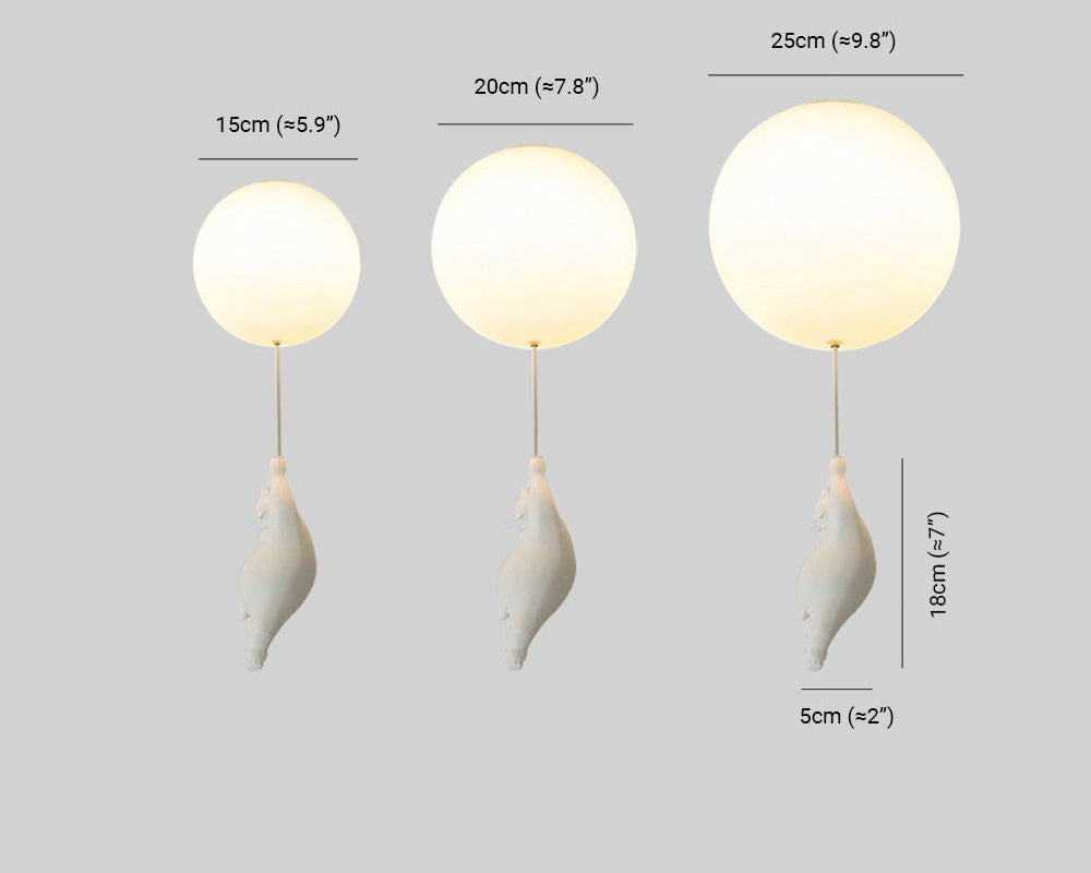 Nowoczesna Lampa Sufitowa LED z Misiem na Balonie - 8