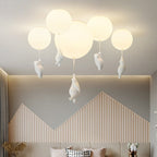 Nowoczesna Lampa Sufitowa LED z Misiem na Balonie