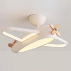 Nowoczesna Lampa Sufitowa w Kształcie Samolotu z Drewnianym Śmigłem - 7