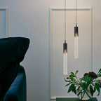 Nowoczesna Lampa Wisząca w Kształcie Cylindra ze Szklanym Kloszem - 9