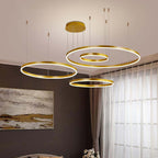 Nowoczesna Lampa Wisząca z Okrągłymi Pierścieniami - 7
