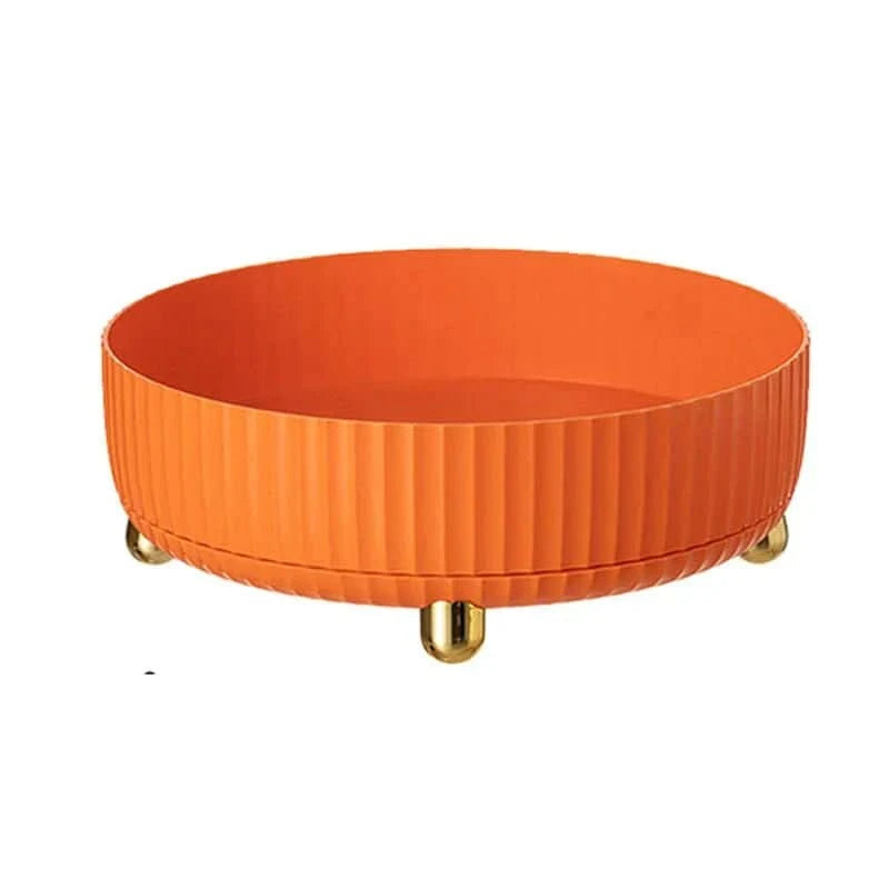 Obrotowy Organizer Lazy Susan do Kuchni i Łazienki z Obracaniem 360° - Pomarańczowy