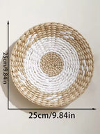 Ozdobny Kosz Ścienny Pleciony Boho z Wzorem Spiralnym - 3