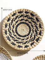Ozdobny Kosz Ścienny Pleciony Boho z Wzorem Spiralnym - 9