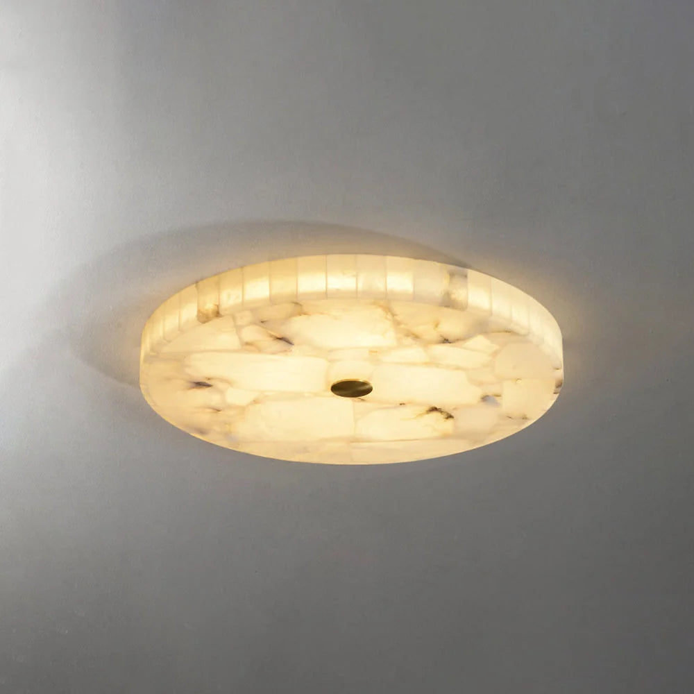 Lampa Sufitowa Art Deco z Kloszem z Alabastru - 21