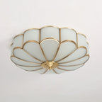 Lampa Sufitowa Art Deco z Matowymi Kloszami w Kształcie Kwiatu - 3
