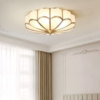 Lampa Sufitowa Art Deco z Matowymi Kloszami w Kształcie Kwiatu - 9