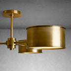 Lampa Sufitowa Art Deco z Trzema Metalowymi Kloszami - 10