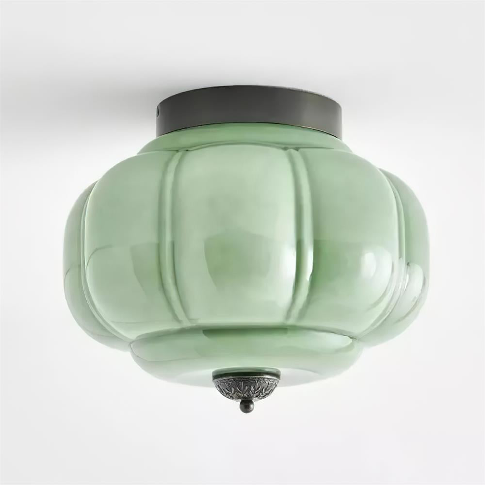 Lampa Sufitowa Art Deco ze Szklanym Kloszem - 14