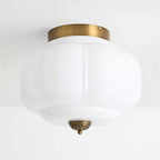 Lampa Sufitowa Art Deco ze Szklanym Kloszem - 15