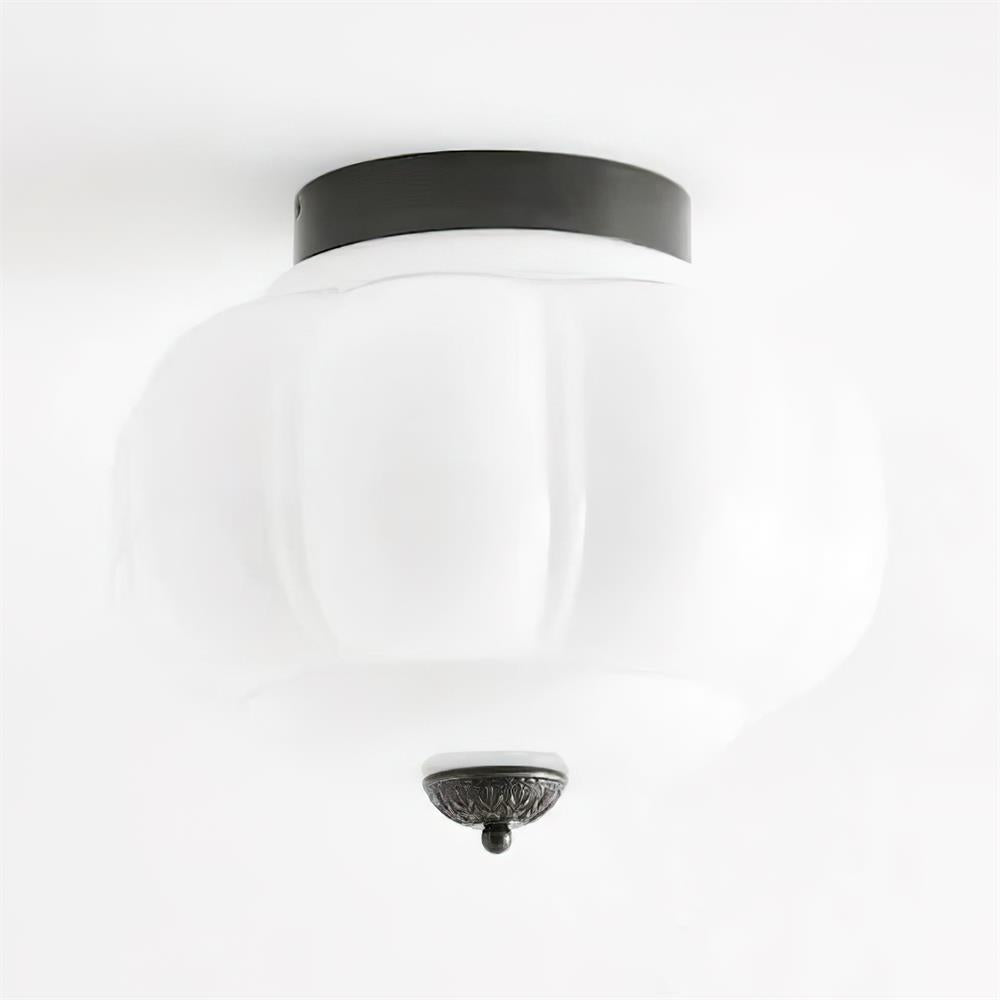 Lampa Sufitowa Art Deco ze Szklanym Kloszem - 17