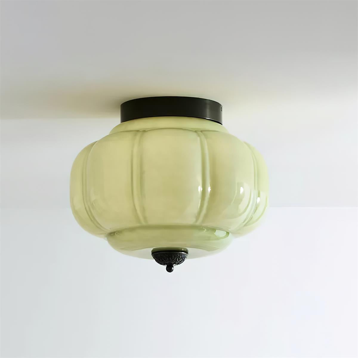 Lampa Sufitowa Art Deco ze Szklanym Kloszem - 18