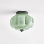 Lampa Sufitowa Art Deco ze Szklanym Kloszem - 4