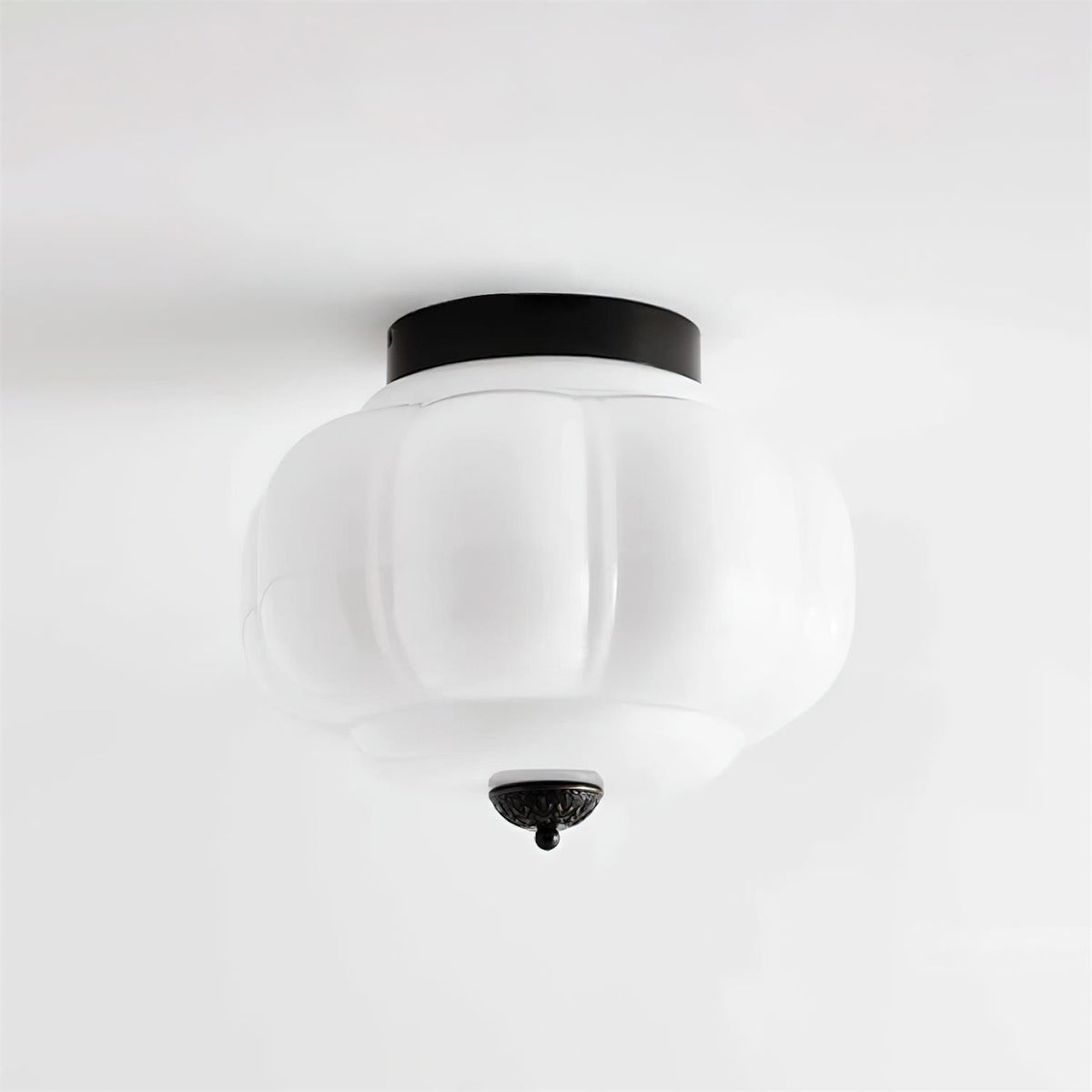 Lampa Sufitowa Art Deco ze Szklanym Kloszem