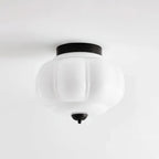Lampa Sufitowa Art Deco ze Szklanym Kloszem - 5
