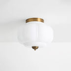 Lampa Sufitowa Art Deco ze Szklanym Kloszem - 7