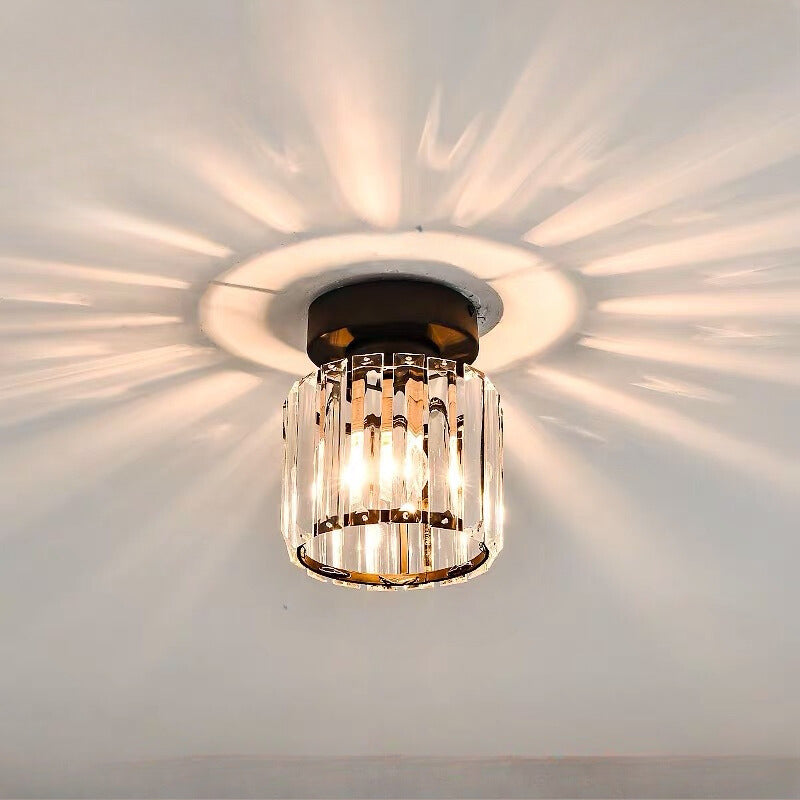 Lampa Sufitowa Art Deco z Kryształowym Kloszem - 13