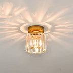 Lampa Sufitowa Art Deco z Kryształowym Kloszem