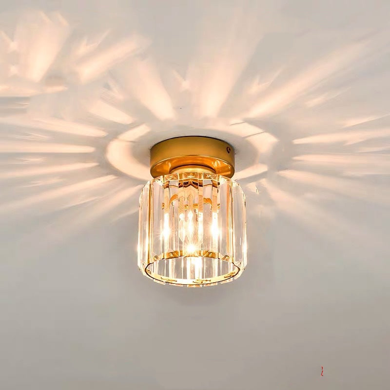 Lampa Sufitowa Art Deco z Kryształowym Kloszem