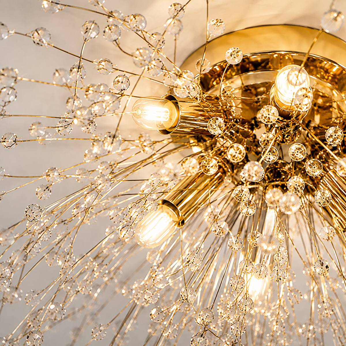 Lampa Sufitowa Art Deco z Kryształowymi Gałązkami - 10