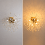 Lampa Sufitowa Art Deco z Kryształowymi Gałązkami - 8