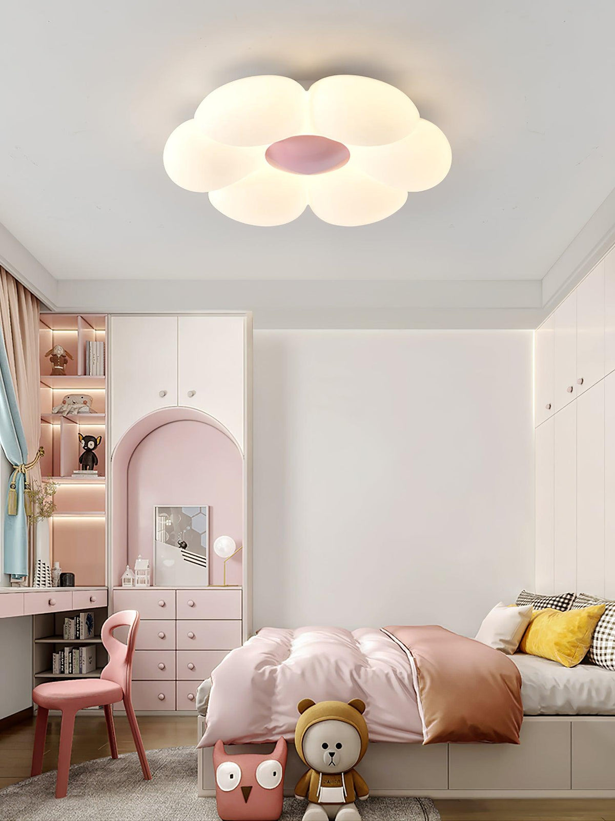 Lampa Sufitowa Kwiat z Sześcioma Płatkami LED Skandynawska - 13