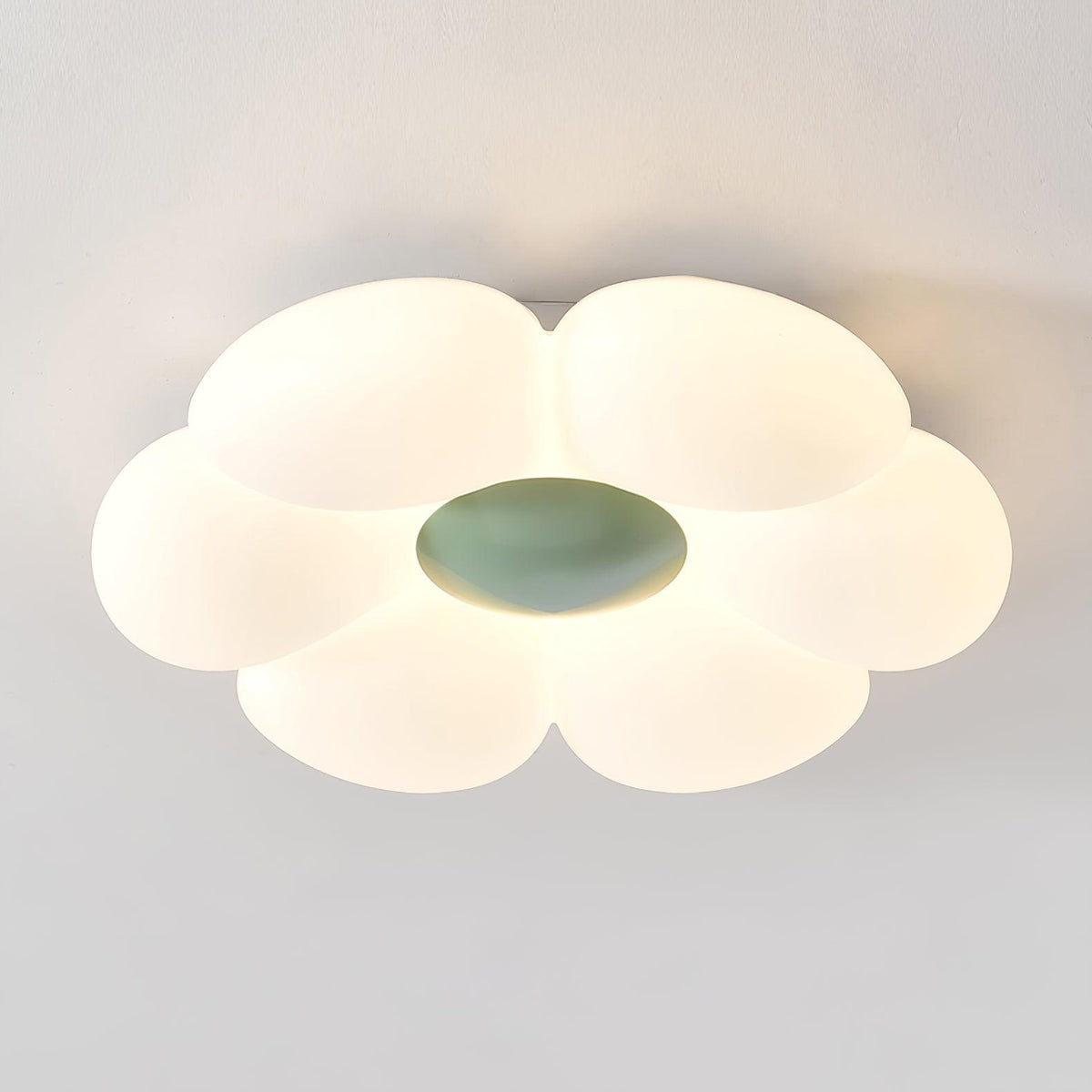 Lampa Sufitowa Kwiat z Sześcioma Płatkami LED Skandynawska - Zielony