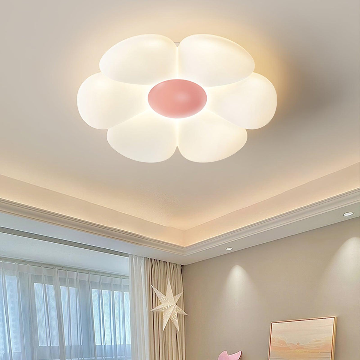 Lampa Sufitowa Kwiat z Sześcioma Płatkami LED Skandynawska - 6