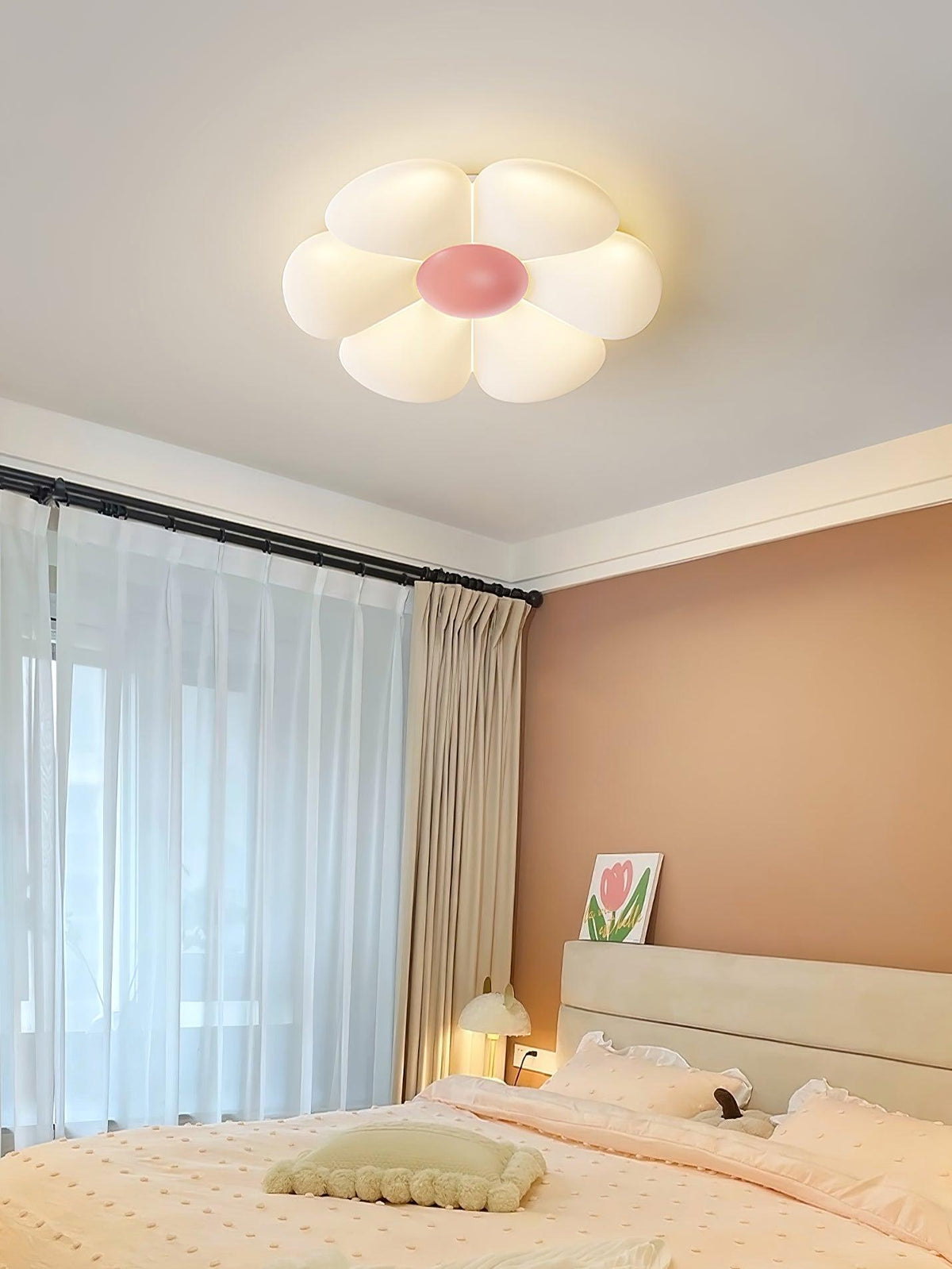 Lampa Sufitowa Kwiat z Sześcioma Płatkami LED Skandynawska - 8