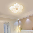 Lampa Sufitowa Kwiat Nowoczesna z Drewnianym Detalem