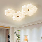 Lampa Sufitowa Kwiat Nowoczesna z Drewnianym Detalem - 5