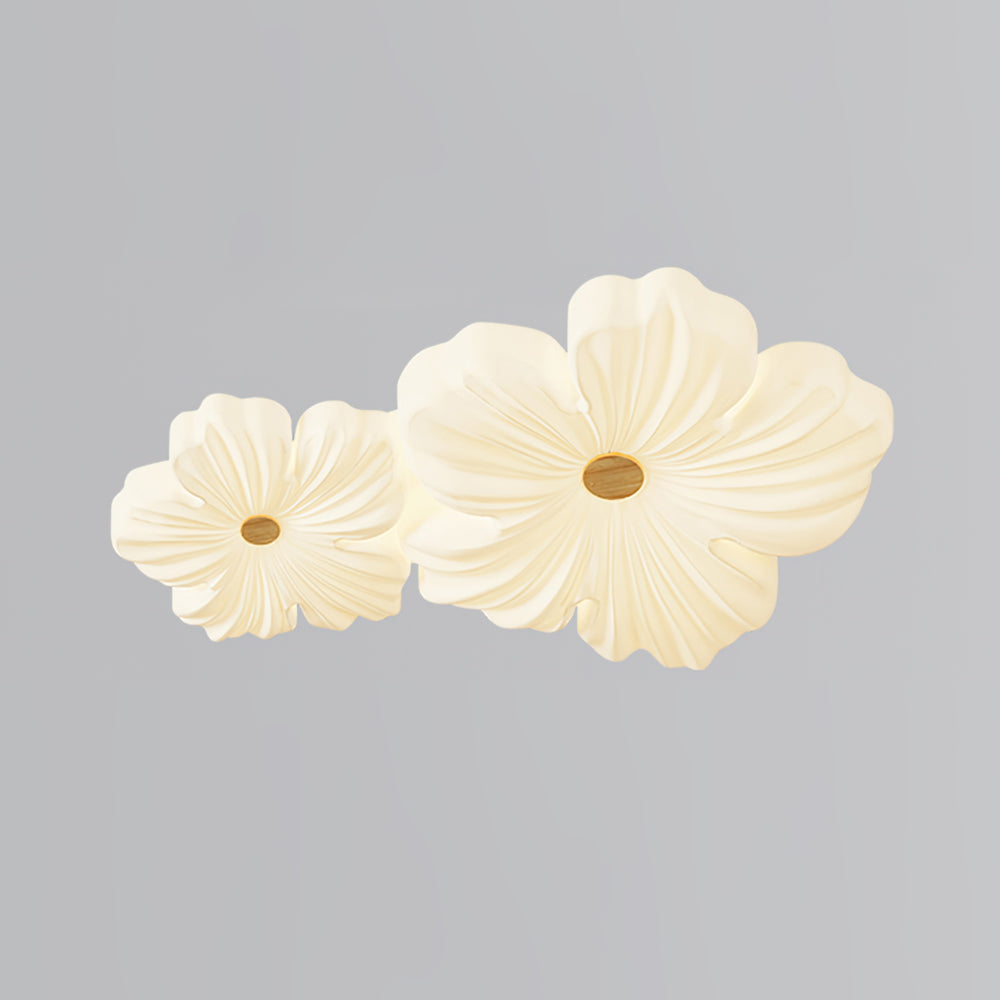 Lampa Sufitowa Kwiat Nowoczesna z Drewnianym Detalem - 8