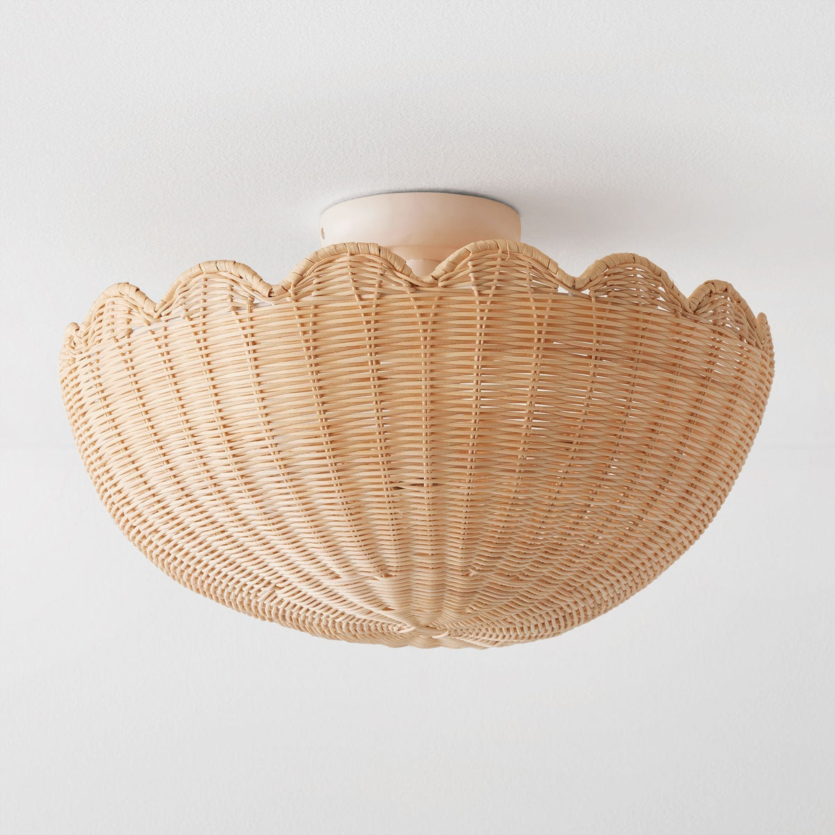 Lampa Sufitowa Boho z Plecionym Rattanowym Kloszem - 11