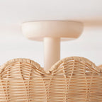 Lampa Sufitowa Boho z Plecionym Rattanowym Kloszem - 17