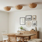 Lampa Sufitowa Boho z Plecionym Rattanowym Kloszem - 8